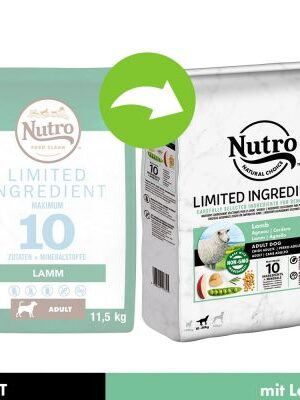 Nutro Limited Ingredient Adult pre psov s jahňacím - výhodné balenie: 2 x 9