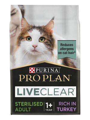 Purina Pro Plan LiveClear Sterilised Adult s morčacím - výhodné balenie: 2 x 7 kg