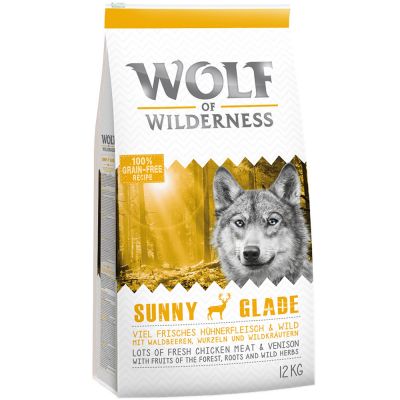 Wolf of Wilderness Adult "Sunny Glade" - jeleň - výhodné balenie 2 x 12 kg