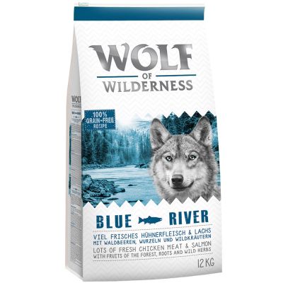 Wolf of Wilderness Blue River s lososom - výhodné balenie 2 x 12 kg