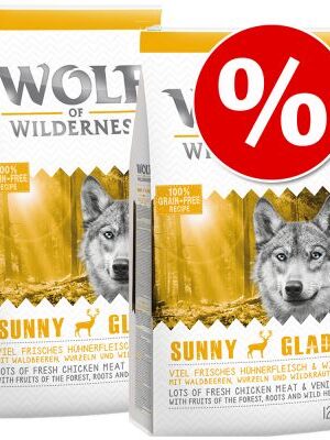 Výhodné balenie 2 x 12 kg Wolf of Wilderness - Ruby Midnight - Beef & Rabbit